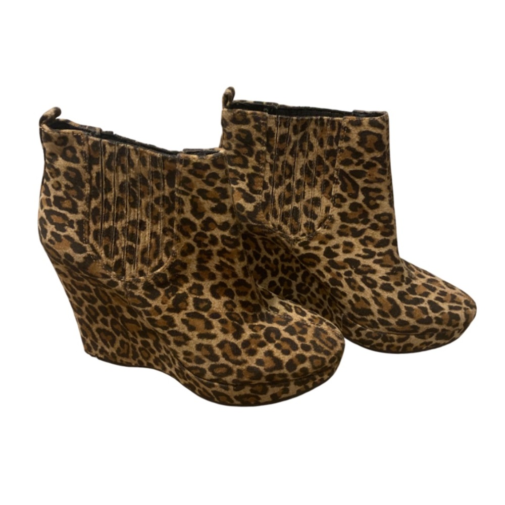 BCBGeneration Leopard Wedge Shoes